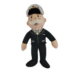 Mr. Monopoly Plush Toy 2020 Hasbro Toy Factory 11" Black White Suit.